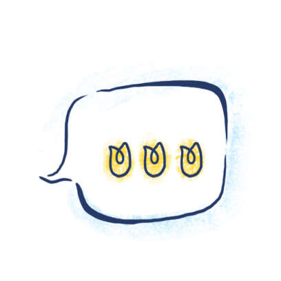 Tailored to You - Chat bubble with tulips